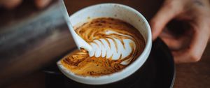 Preview wallpaper cappuccino, coffee, cream, foam, cup, drink