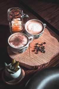 Preview wallpaper cappuccino, coffee, cups, coffee beans
