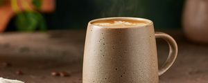 Preview wallpaper cappuccino, coffee, drink, mug, steam