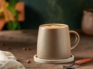 Preview wallpaper cappuccino, coffee, drink, mug, steam