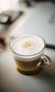 Preview wallpaper cappuccino, coffee, drink, mug, hot