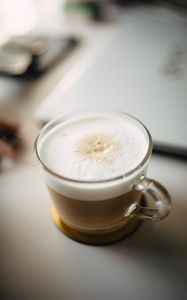 Preview wallpaper cappuccino, coffee, drink, mug, hot