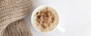 Preview wallpaper cappuccino, cup, drink, sweater