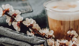 Preview wallpaper cappuccino, flowers, flowering, still life