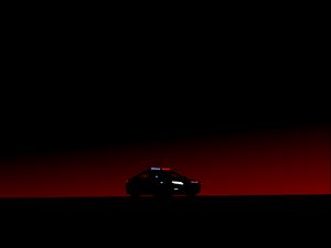 Preview wallpaper car, art, outlines, minimalism, night