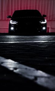 Preview wallpaper car, black, dark, night