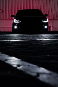 Preview wallpaper car, black, dark, night