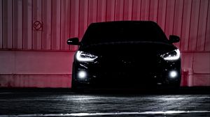 Preview wallpaper car, black, dark, night