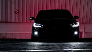 Preview wallpaper car, black, dark, night