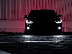 Preview wallpaper car, black, dark, night