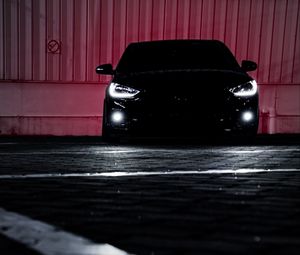 Preview wallpaper car, black, dark, night