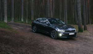 Preview wallpaper car, black, forest
