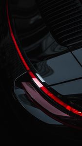 Preview wallpaper car, black, lantern, red, line