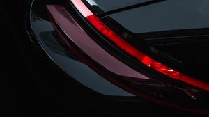 Preview wallpaper car, black, lantern, red, line