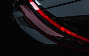 Preview wallpaper car, black, lantern, red, line