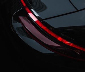 Preview wallpaper car, black, lantern, red, line