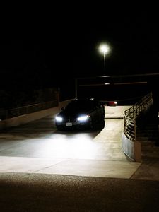 Preview wallpaper car, black, night, light, dark