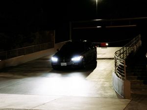 Preview wallpaper car, black, night, light, dark