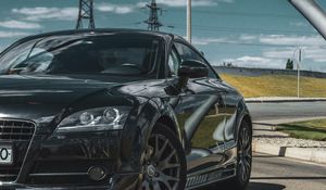 Preview wallpaper car, black, road