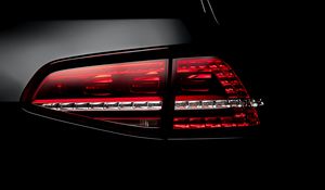 Preview wallpaper car, black, tailight, back view