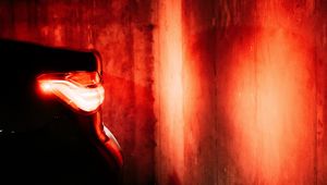 Preview wallpaper car, black, tailight, light, red