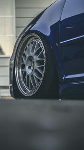 Preview wallpaper car, blue, wheel