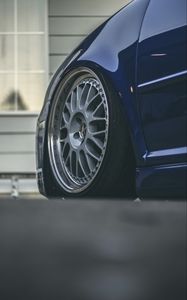 Preview wallpaper car, blue, wheel