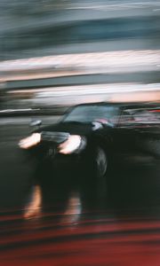 Preview wallpaper car, blur, motion, speed, lights