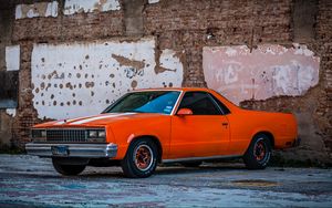 Preview wallpaper car, chevrolet el camino, street, retro