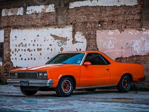 Preview wallpaper car, chevrolet el camino, street, retro