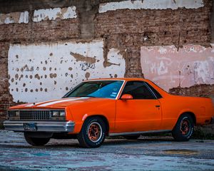 Preview wallpaper car, chevrolet el camino, street, retro