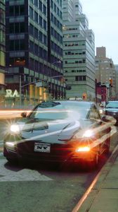 Preview wallpaper car, city, building, street