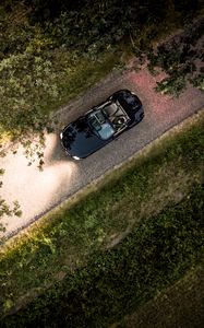 Preview wallpaper car, convertible, aerial view, road