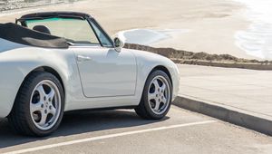 Preview wallpaper car, convertible, white, side view