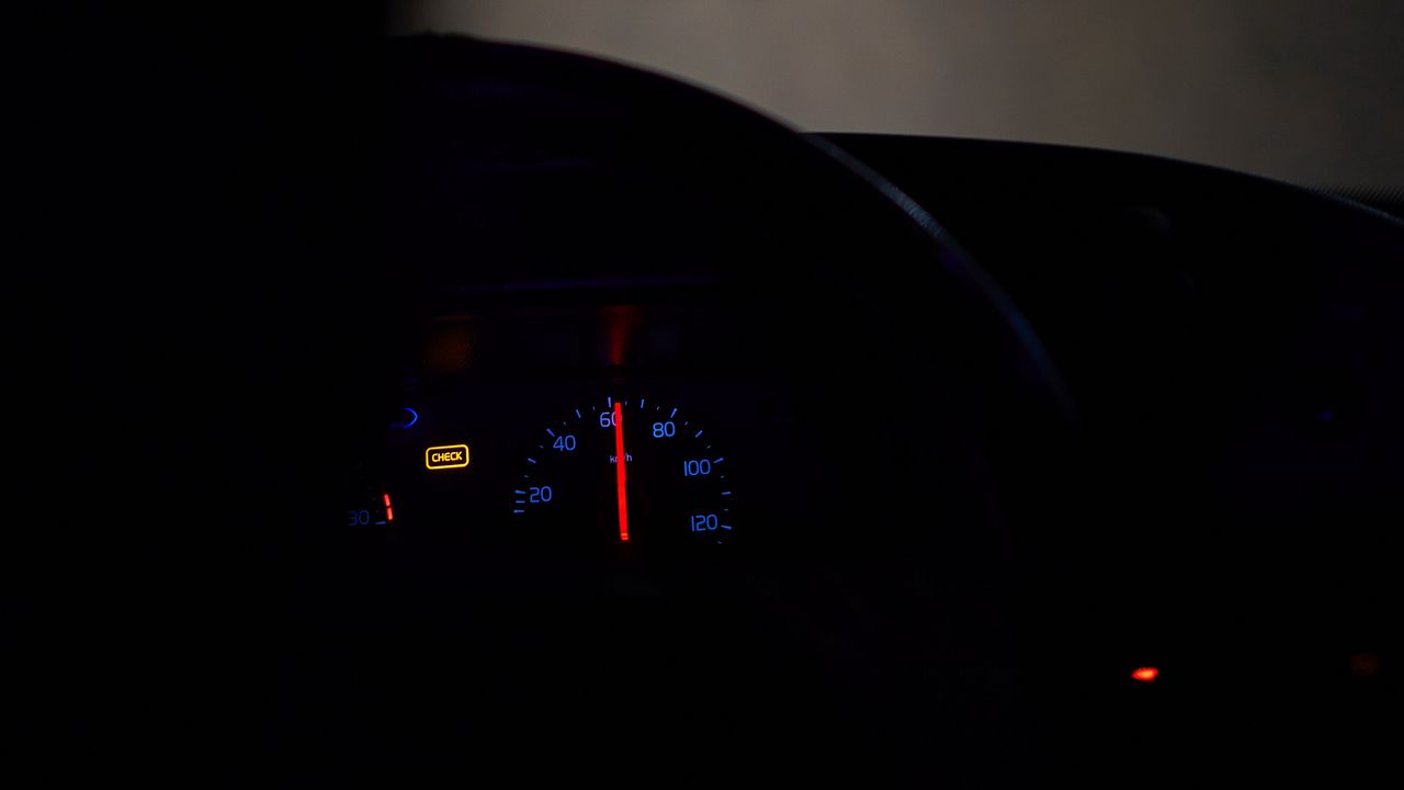 Wallpaper car, dark, speedometer, backlight