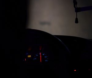 Preview wallpaper car, dark, speedometer, backlight