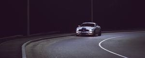 Preview wallpaper car, flashlight, road, night