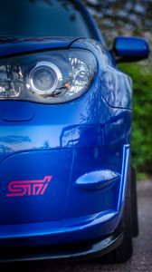 Preview wallpaper car, headlight, blue