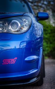 Preview wallpaper car, headlight, blue