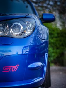 Preview wallpaper car, headlight, blue