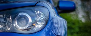 Preview wallpaper car, headlight, blue