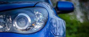 Preview wallpaper car, headlight, blue