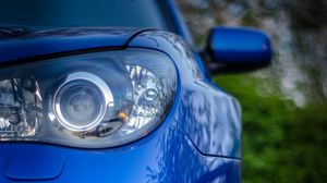 Preview wallpaper car, headlight, blue