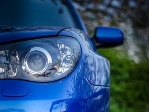 Preview wallpaper car, headlight, blue