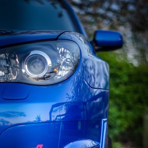 Preview wallpaper car, headlight, blue