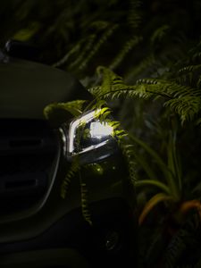 Preview wallpaper car, headlight, fern, light, night