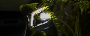 Preview wallpaper car, headlight, fern, light, night