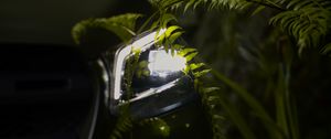 Preview wallpaper car, headlight, fern, light, night