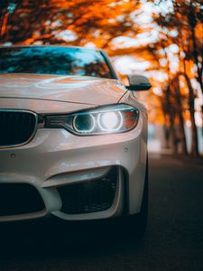 Preview wallpaper car, headlight, front view, glass