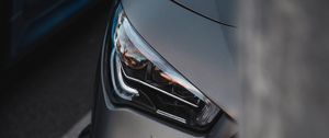 Preview wallpaper car, headlight, gray, bumper